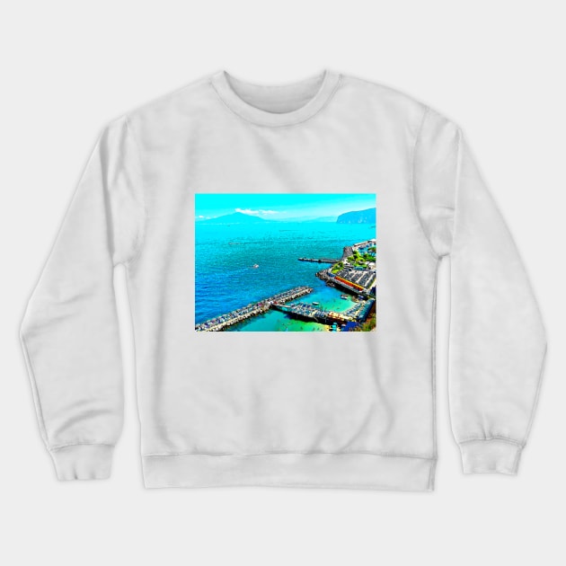 Marina Piccola Bay, Sorrento, Italy Crewneck Sweatshirt by fantastic-designs